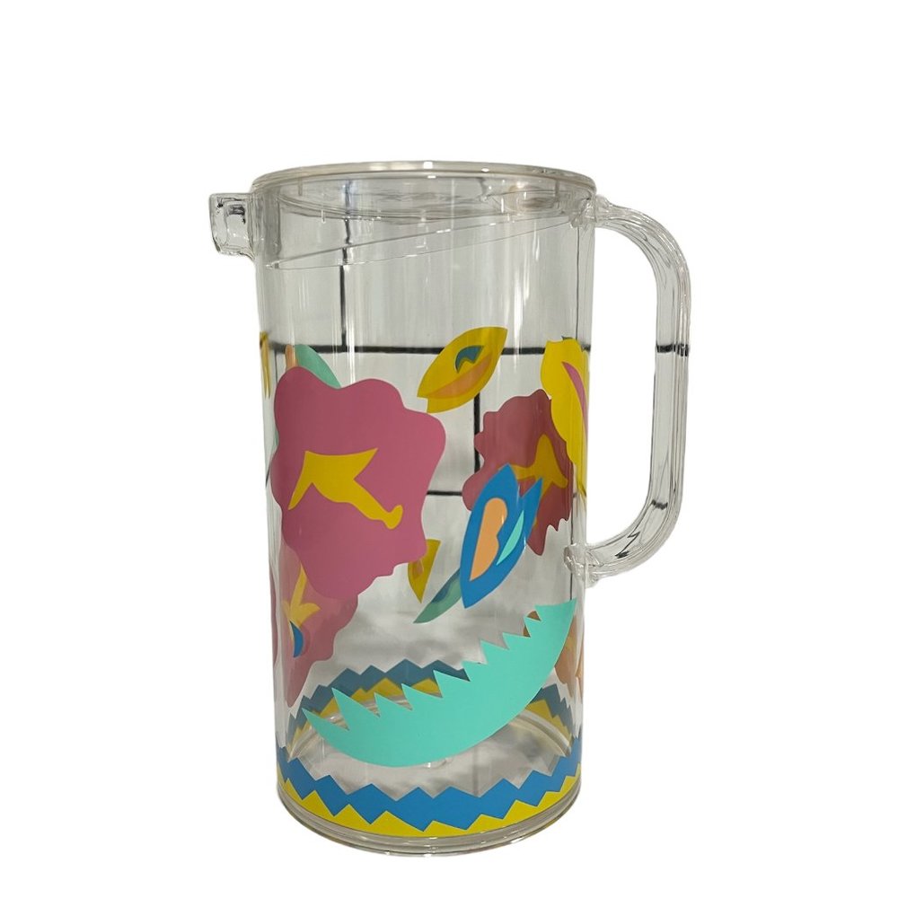 Vintage Floral Decked Out Water Pitcher 1988 R.H. Macy & Co., Inc.